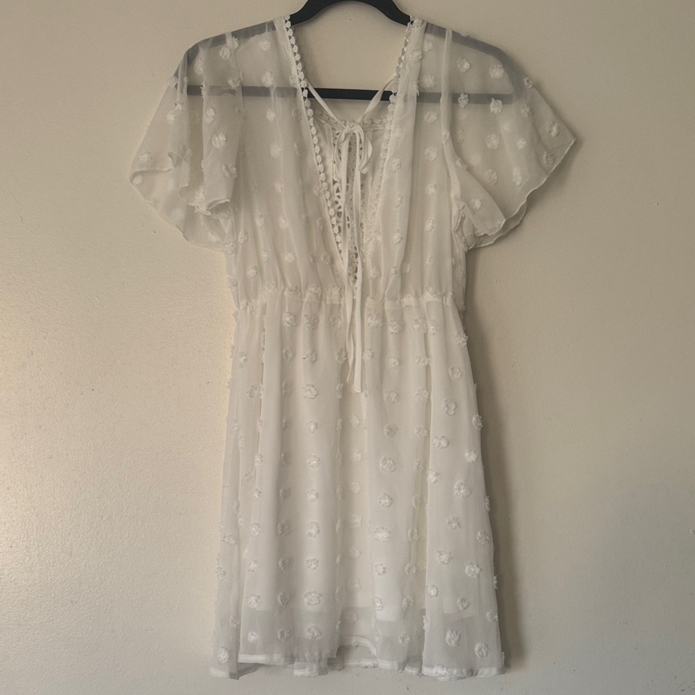 SHEIN White Floral Mini Dress